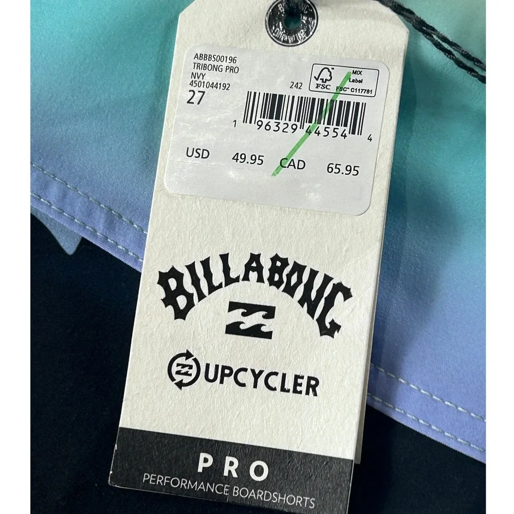 Billabong Tribong Pro Upcycler Mens Boardshorts Navy Floral Ombre Size‎ 27 NEW